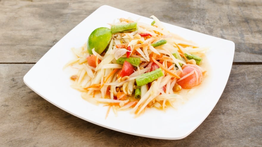 Bangkok'ta ne yenir? Papaya Salad Som Tum