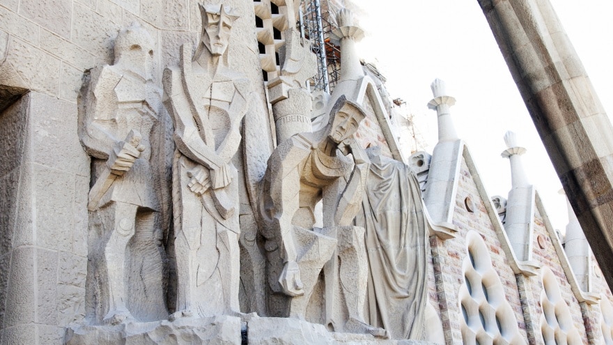 Batı Cephesi Sagrada Familia Bitmeyen Kilise Barselona