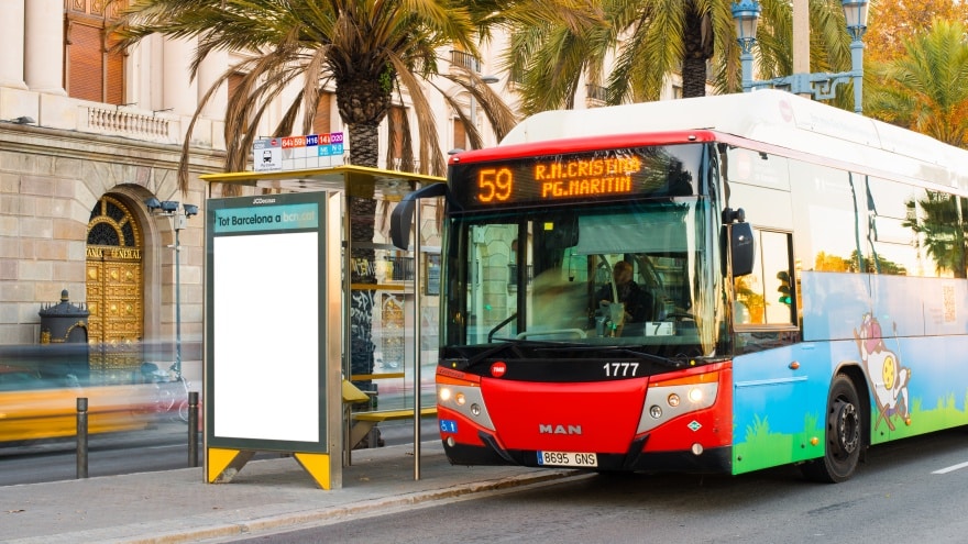 Barselona'da şehir içi ulaşım otobüs