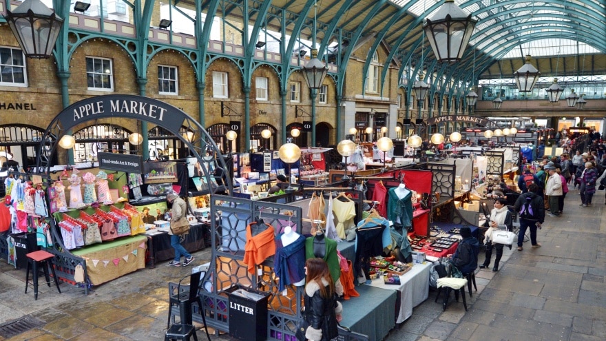 Covent Garden Market Londra'da nerede alışveriş yapılır?