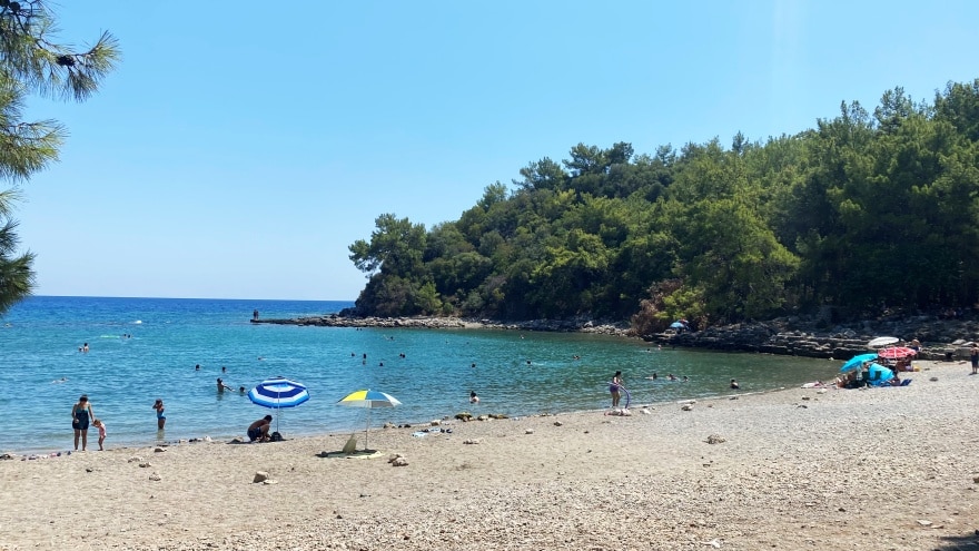 Phaselis Plajı Antalya'da denize girilecek yerler