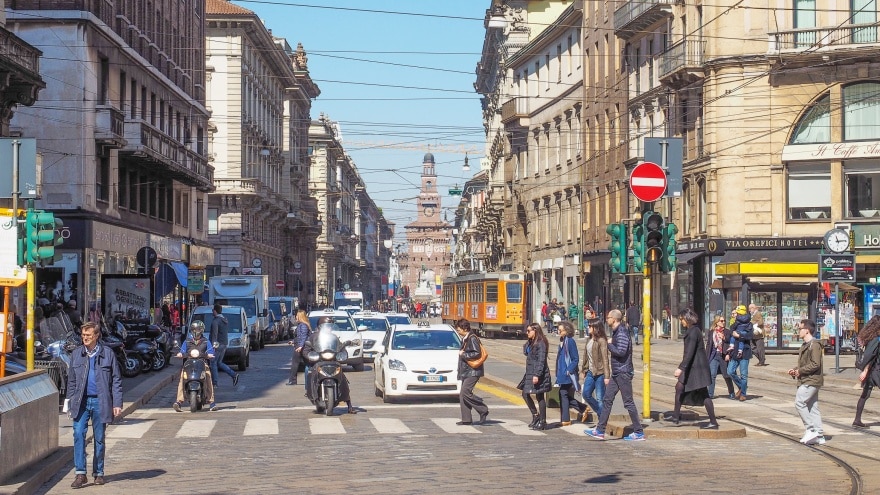 Via Torino Milano alışveriş caddesi